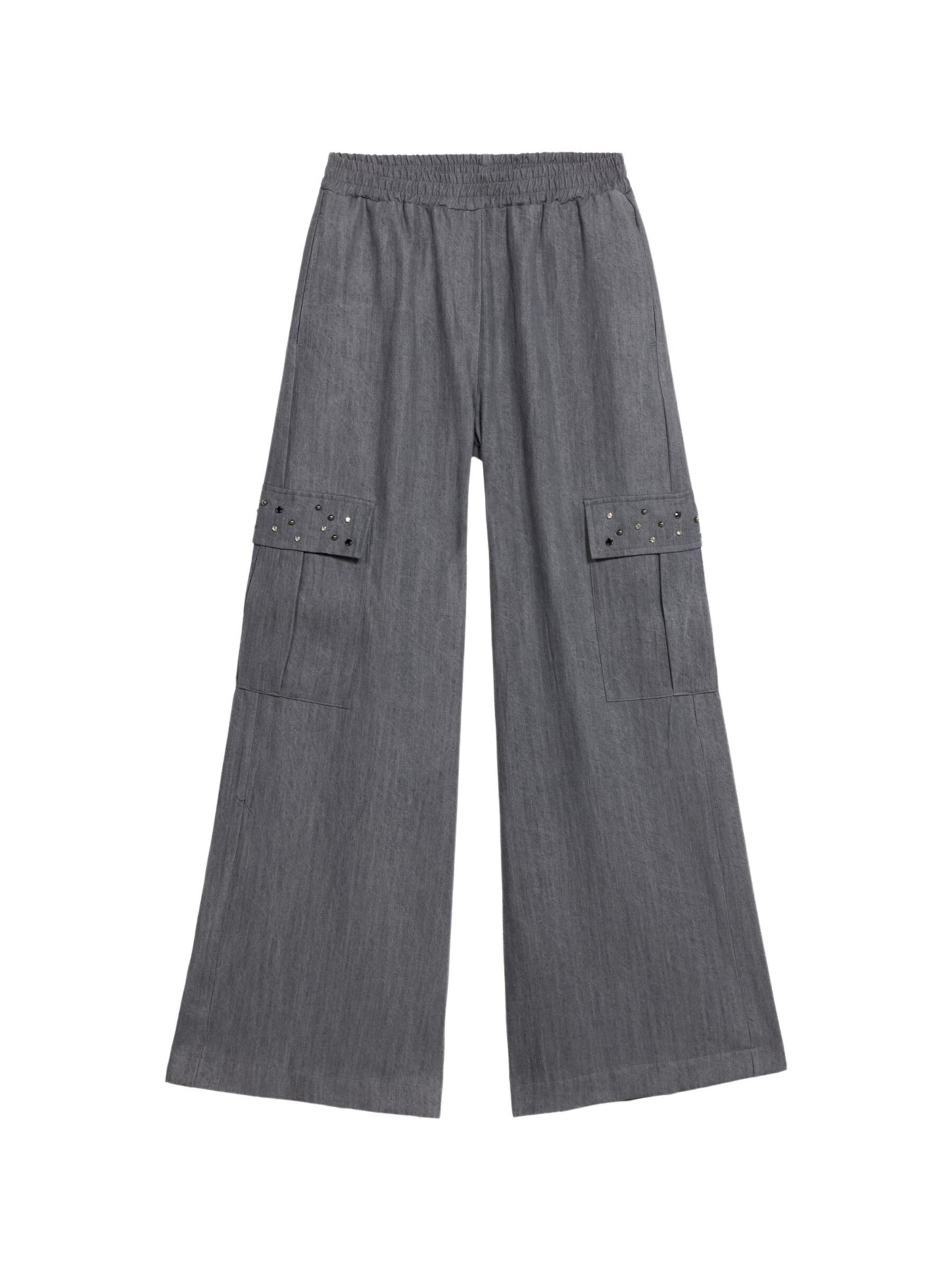 Wide Leg Pantalon oltre en gris : devant