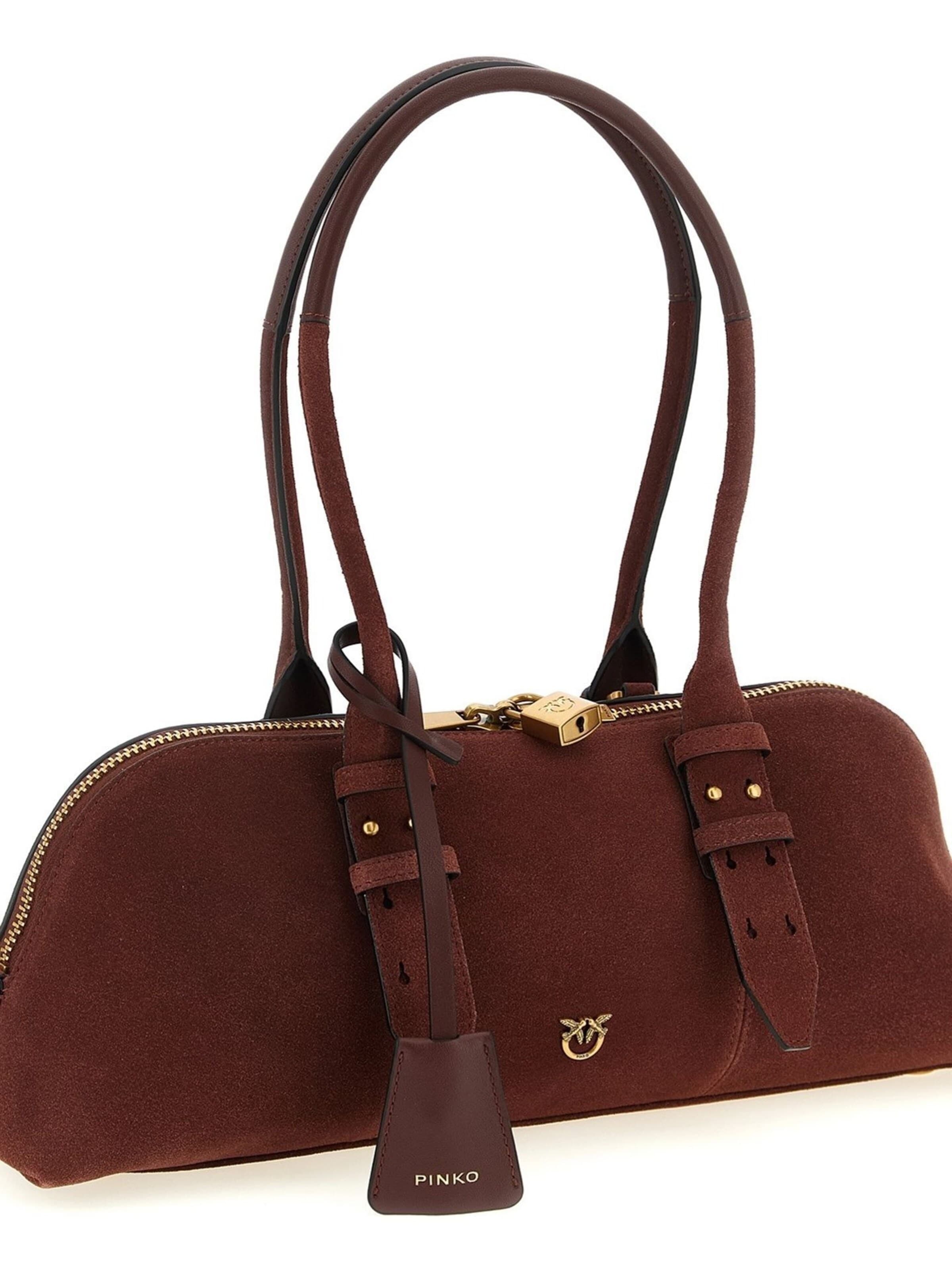 Borsa a mano 'Bowling Baguette' di PINKO in rosso