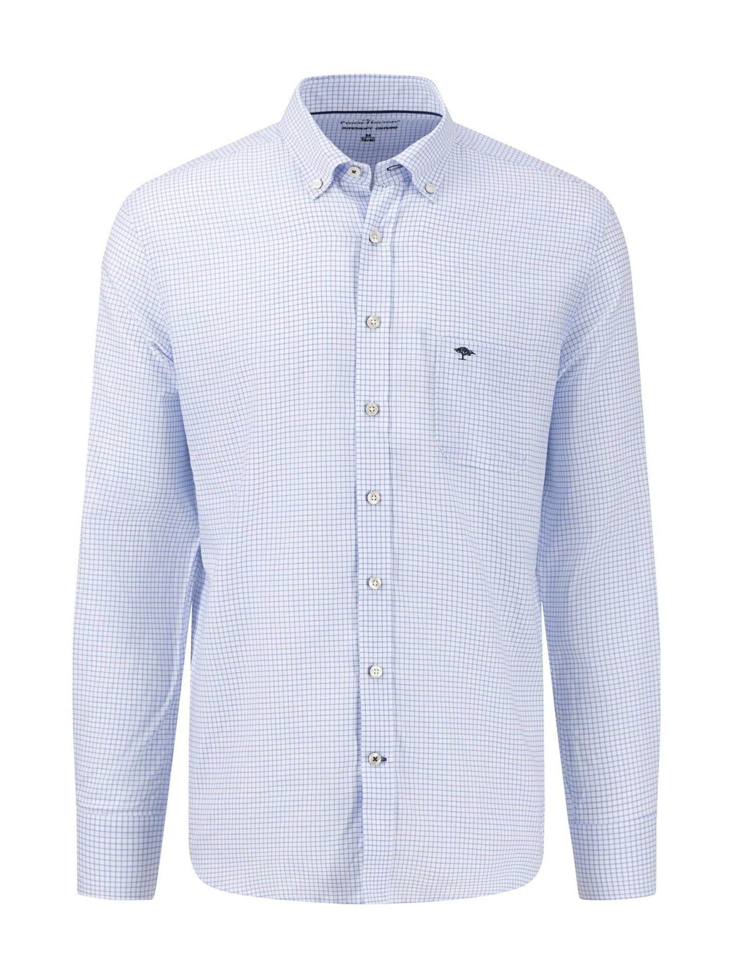 FYNCH-HATTON Regular fit Overhemd in Blauw: voorkant