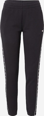 Pantaloni de la Champion Authentic Athletic Apparel pe negru: față