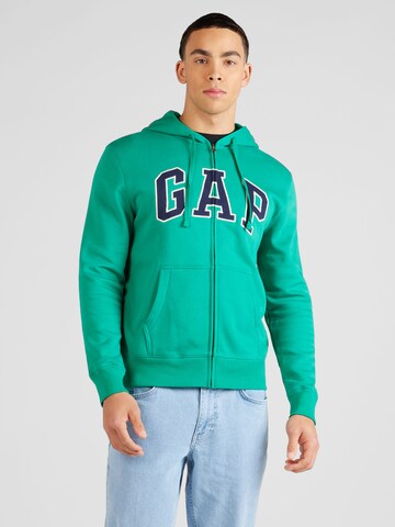 GAP Sweatjacke 'HERITAGE' in Grün: predná strana