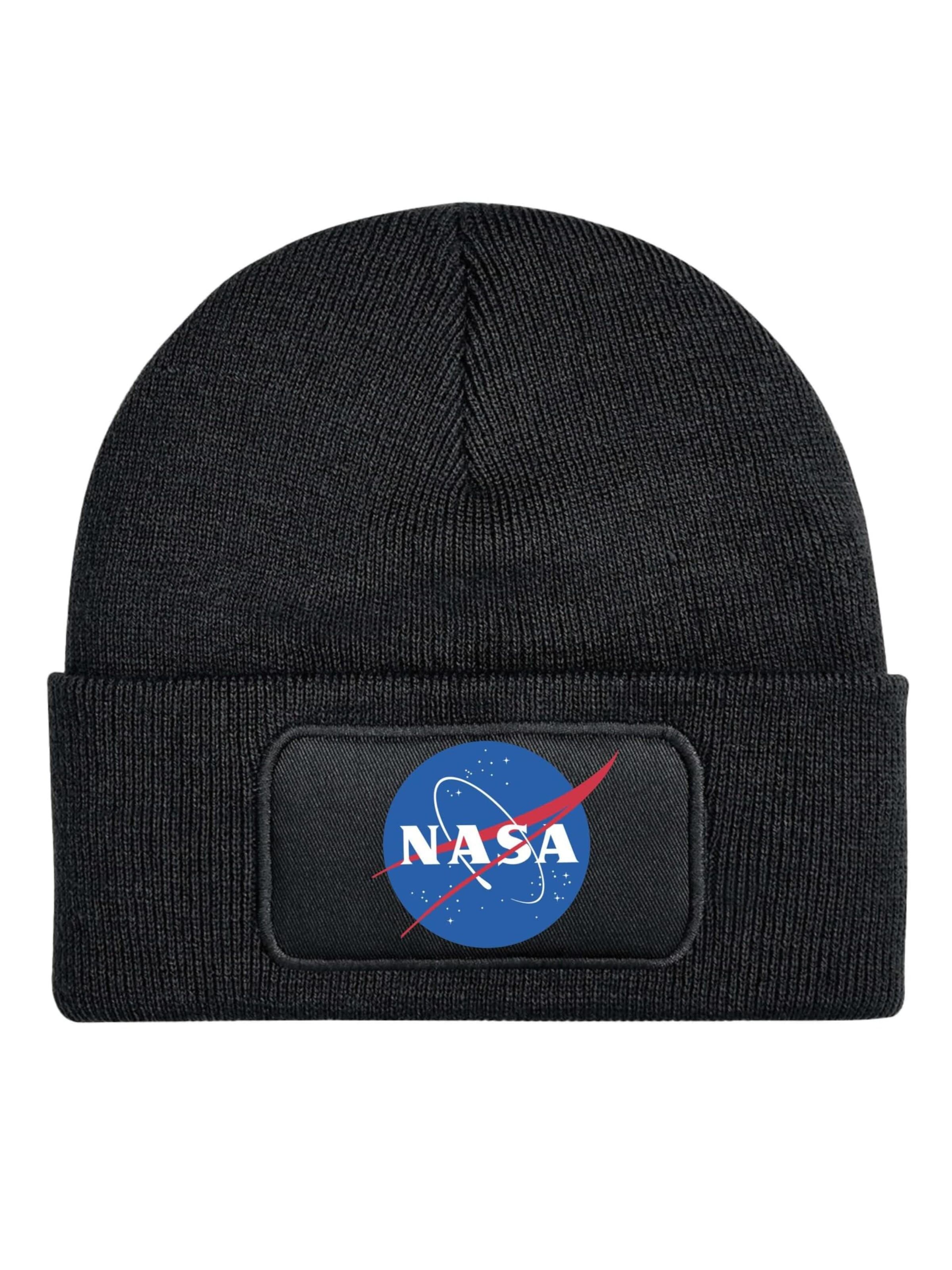 Youth Designz Mütze 'NASA'‌‌ in Schwarz: Vorderseite