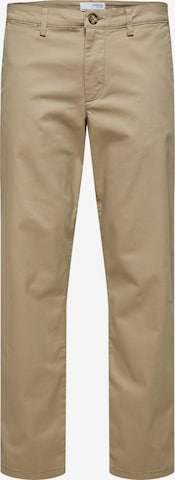 Pantalon chino 'New Miles' SELECTED en beige : devant