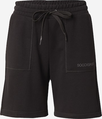 Soccx Regular Trousers in Black: front