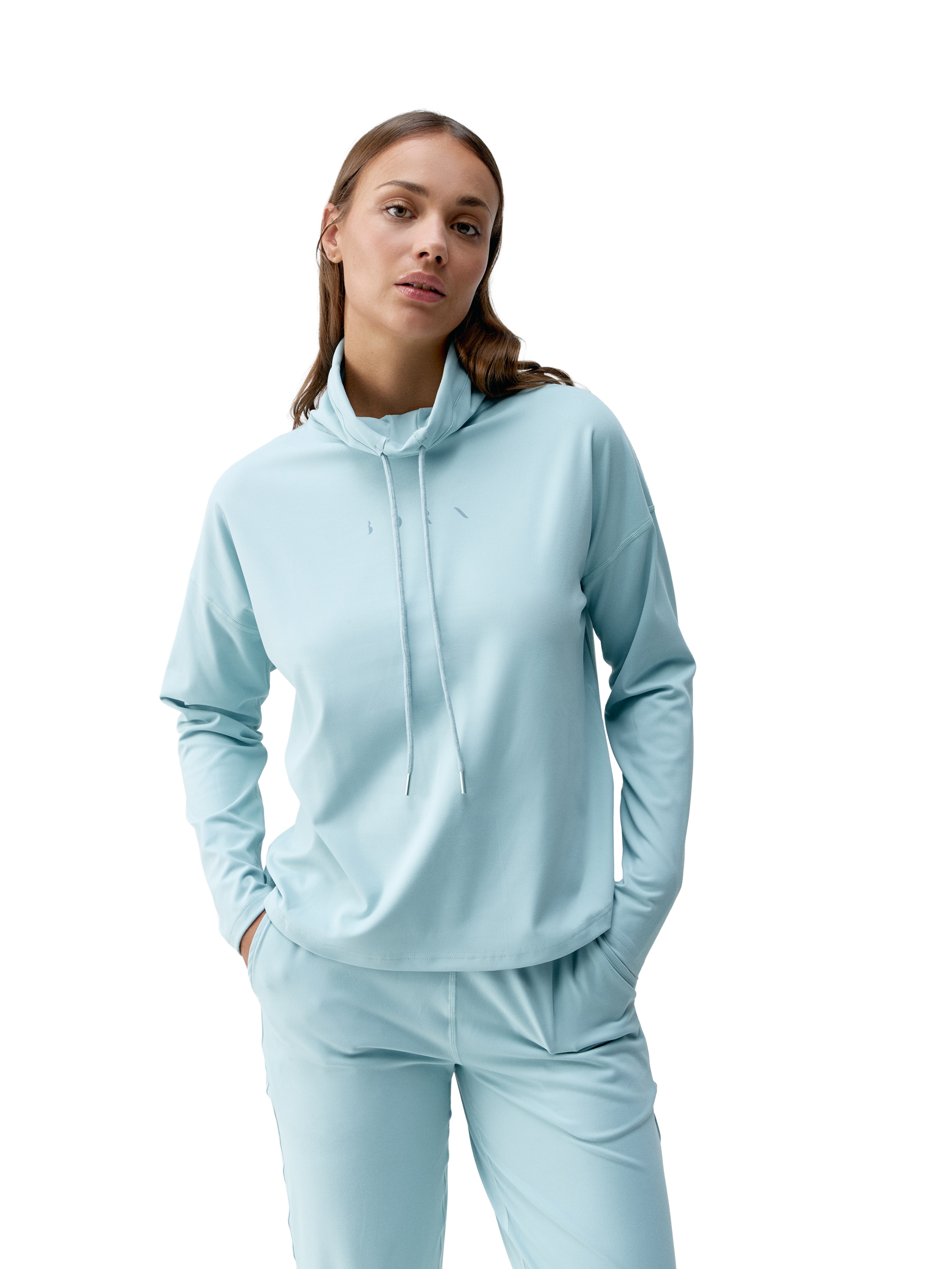 Born Living Yoga Sweatshirt 'Camille' in Blauw: voorkant