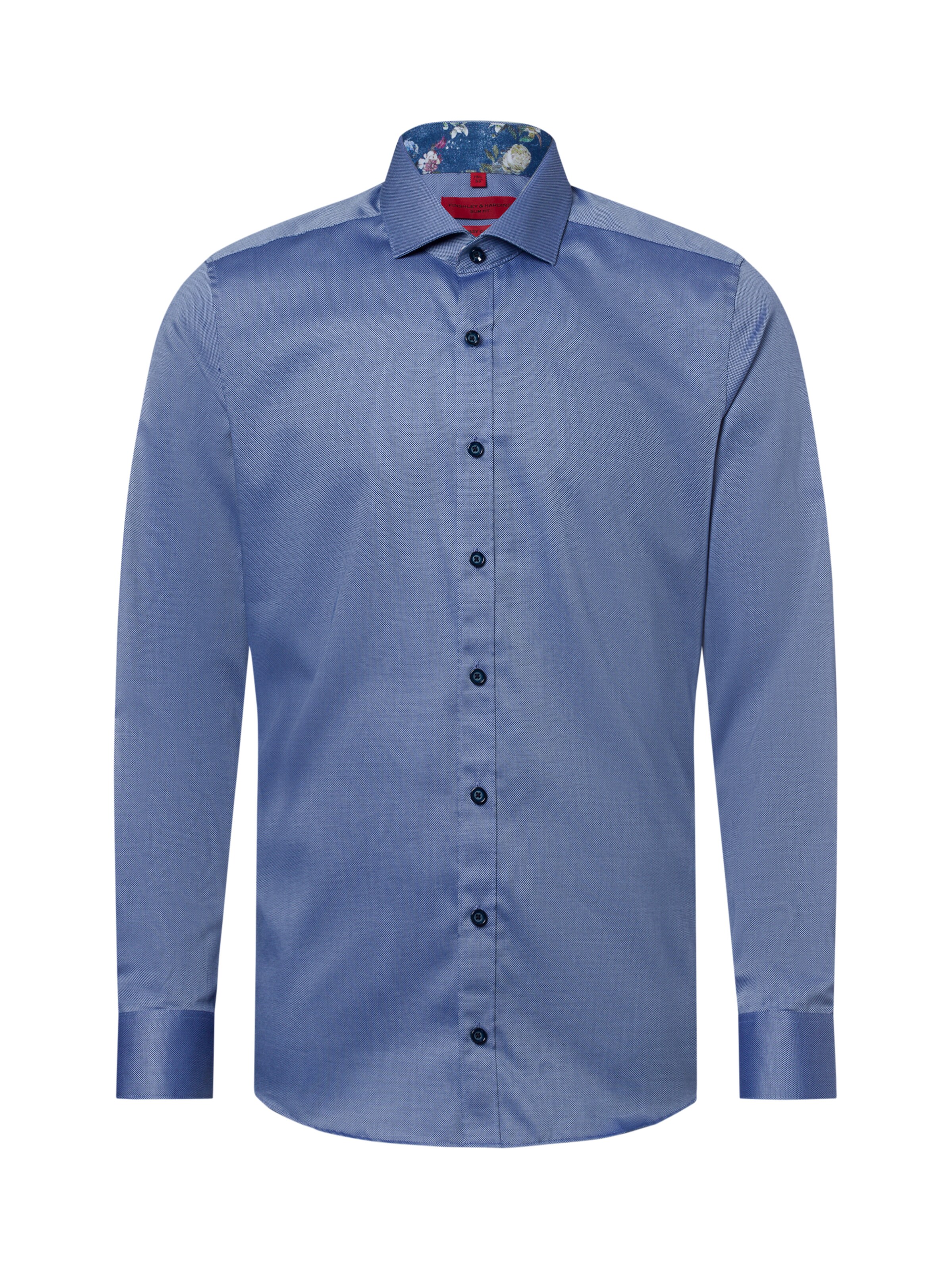Finshley & Harding Button Up Shirt in Blue: front