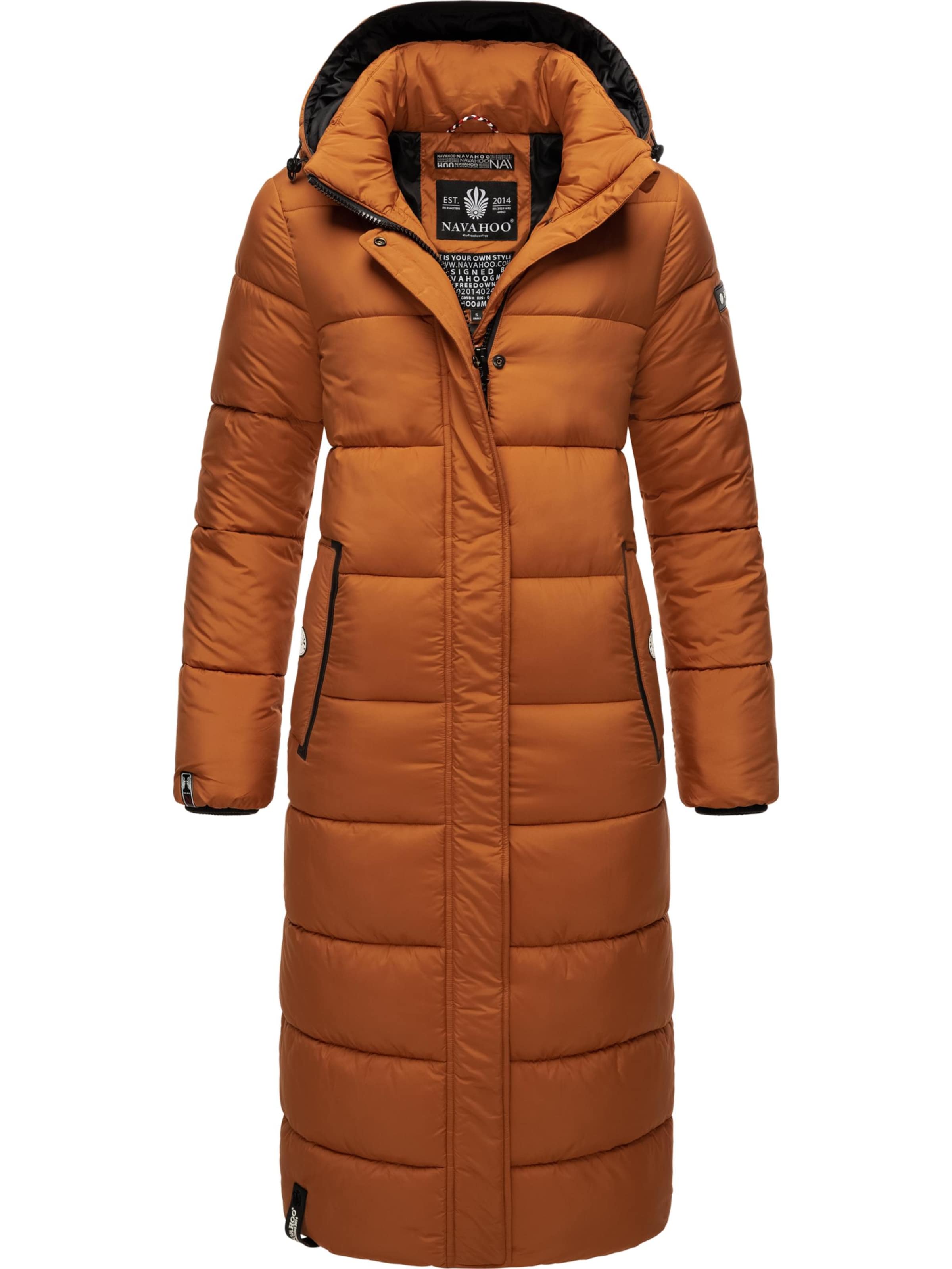 NAVAHOO Vinterfrakke 'Isalie' i brun: forside