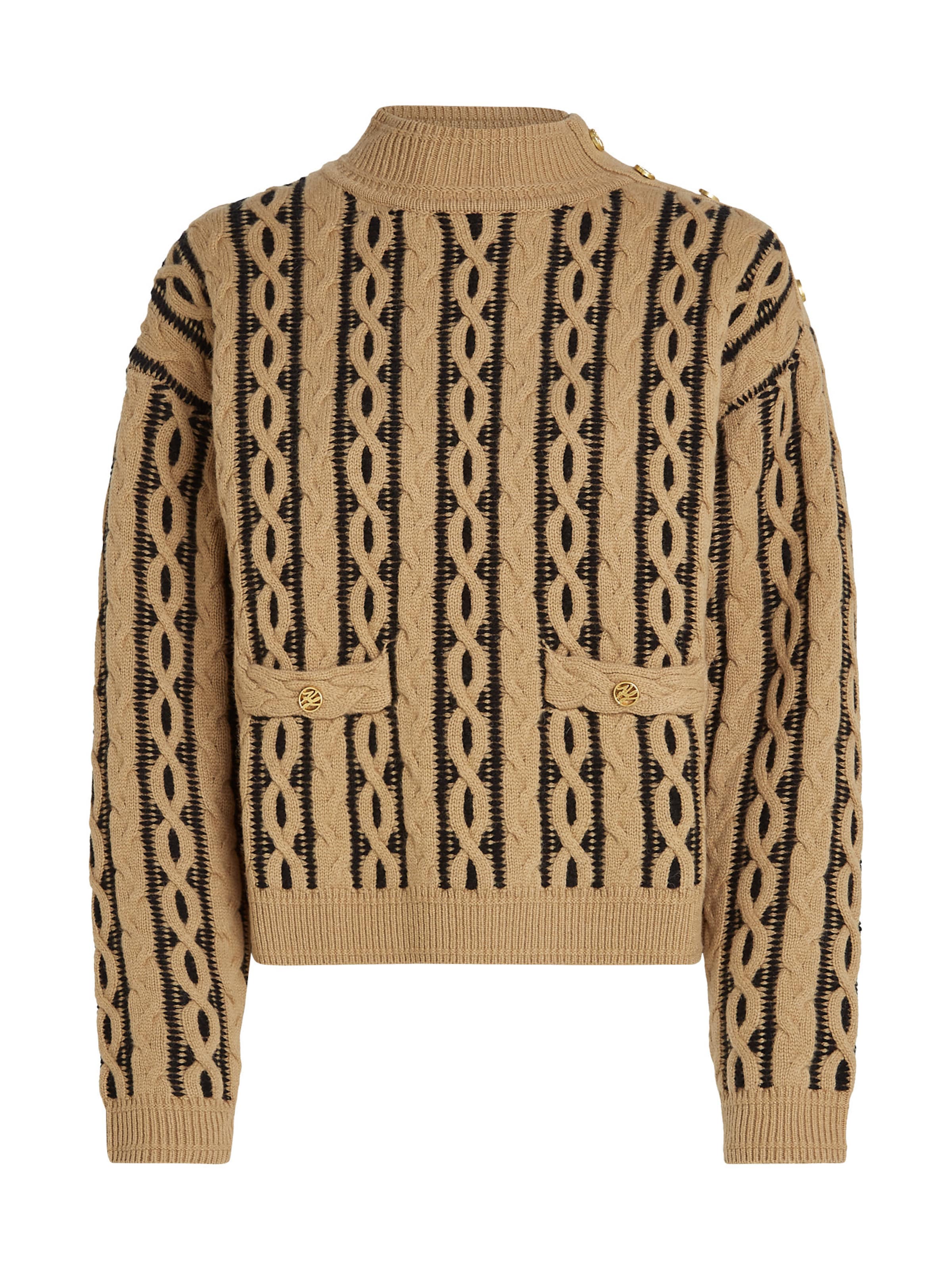 Pulover Karl Lagerfeld pe maro cappuccino / negru, Vizualizare produs