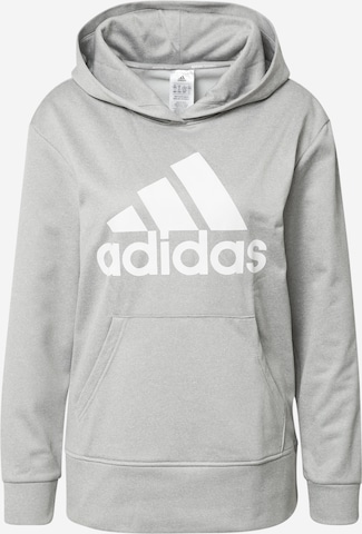 Felpa sportiva 'Aeroready Big Logo' di ADIDAS SPORTSWEAR in grigio: frontale