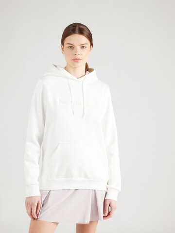 PEAK PERFORMANCE Sportief sweatshirt in Wit: voorkant