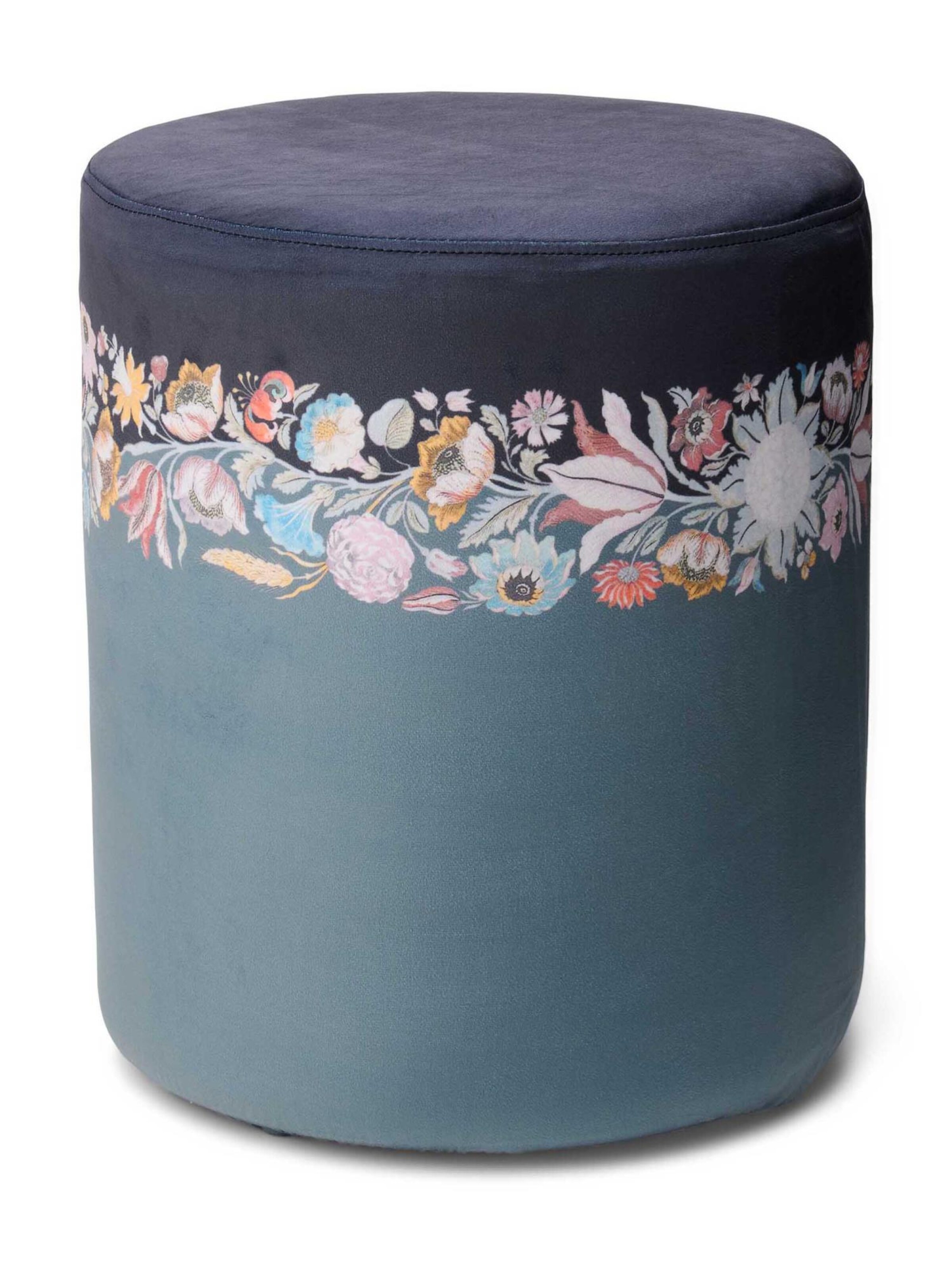 ESSENZA Pouf 'Veroniq' in Blau: Vorderseite