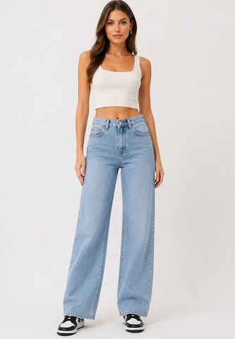 Elara Wide Leg Jeans in Blau