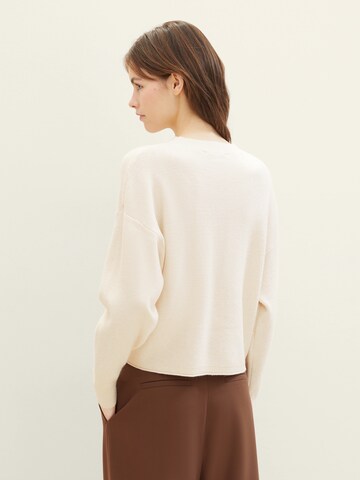 TOM TAILOR DENIM Sweater in Beige