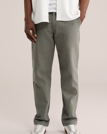 žalia WE Fashion Standartinis „Chino“ stiliaus kelnės: priekis