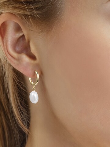 Boucles d'oreilles Lulu & Jane en blanc : devant