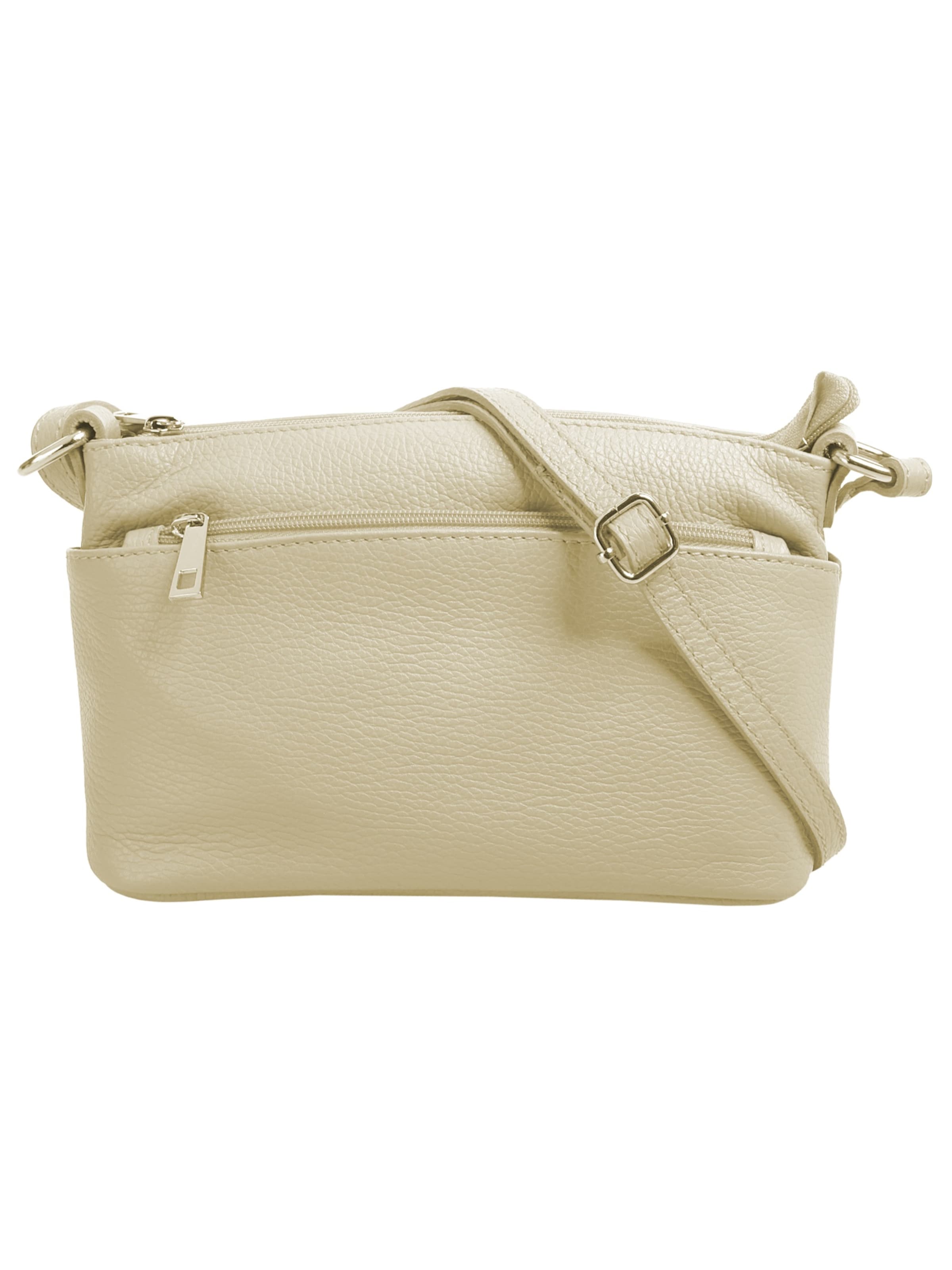 Sac à bandoulière Cluty en beige : devant