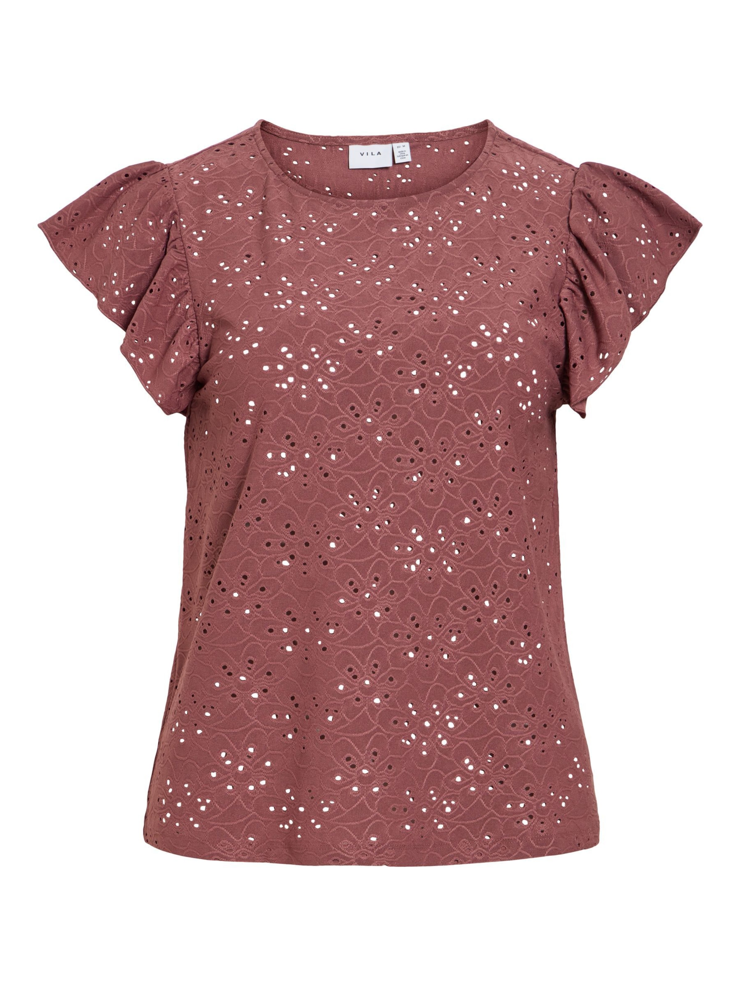 VILA Blouse 'VIKAWA' in Bruin: voorkant