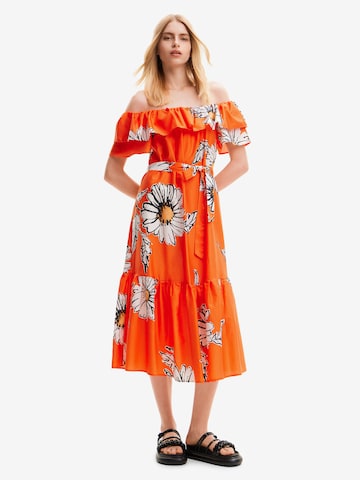 Desigual - Vestido de verão 'Daisy' em laranja: frente