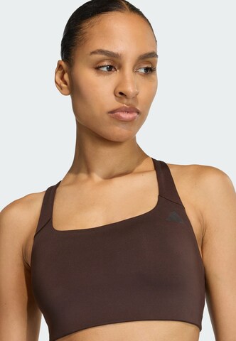 Bustier Soutien-gorge de sport 'Optime' ADIDAS PERFORMANCE en marron