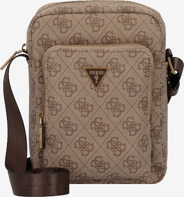 Sac à bandoulière 'MILANO XBODY W FRONT POCKET' GUESS en beige : devant