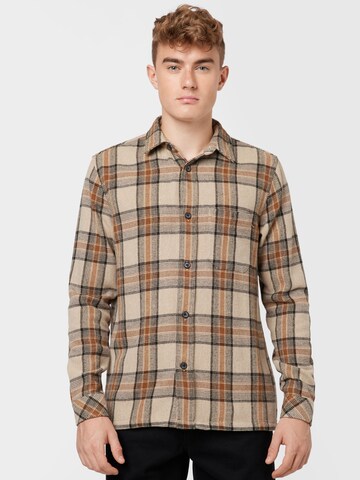 Samsøe Samsøe Comfort fit Button Up Shirt 'Waltones' in Brown: front