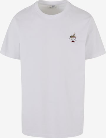 Mister Tee T-Shirt 'Peace Noodles' in Weiß: Vorderseite