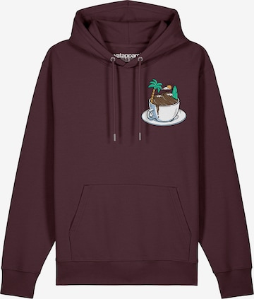 Watapparel Sweatshirt 'Coffee Waves' in Rot: Vorderseite