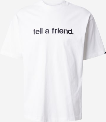 T-Shirt 'Tell A Friend' VANS en blanc : devant