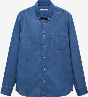 MANGO MAN Regular fit Button Up Shirt 'Dakota' in Blue: front