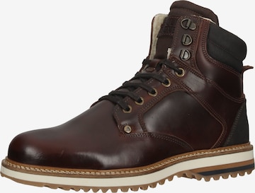 BULLBOXER Lace-Up Boots in Brown: front