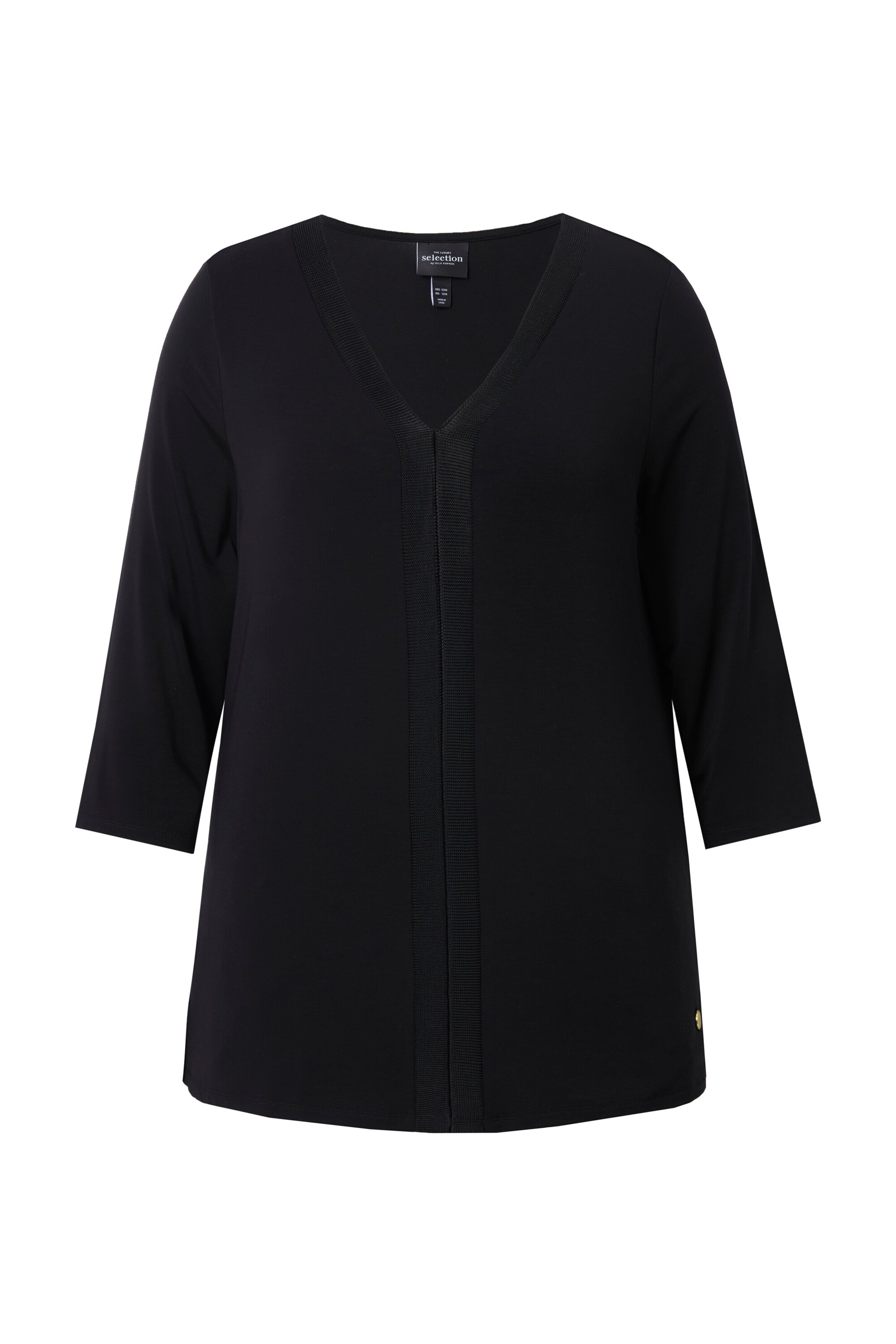 T-shirt Ulla Popken en noir : devant