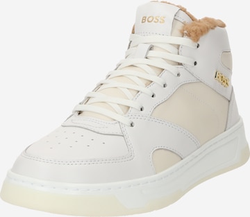 BOSS Black - Sapatilhas altas 'Baltimore' em branco: frente