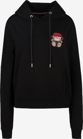 juoda 19V69 ITALIA Megztinis be užsegimo 'Kara Bucket': priekis