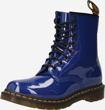 Bottes à lacets Dr. Martens en bleu : devant