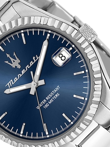 Montre à affichage analogique Maserati en argent