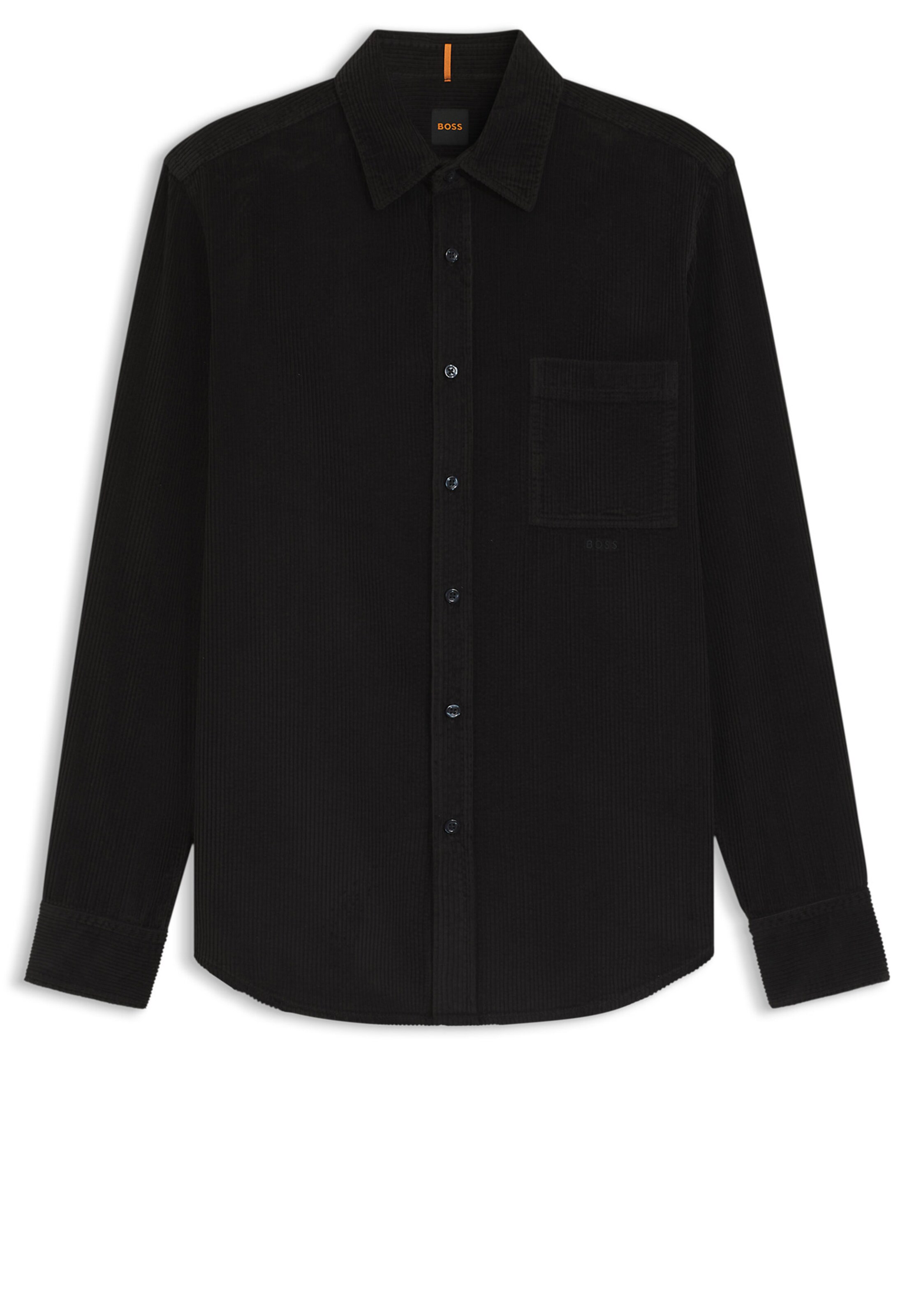 BOSS Regular fit Button Up Shirt ' Relegant ' in Black: front
