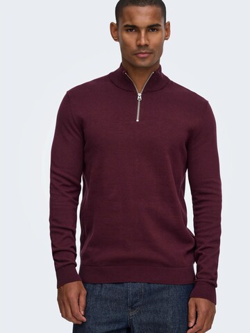 Only & Sons Pullover 'ONSALEX' in Rot