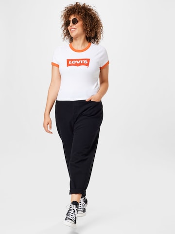 Levi's® Plus Póló 'PL Graphic Mini Ringer' - fehér