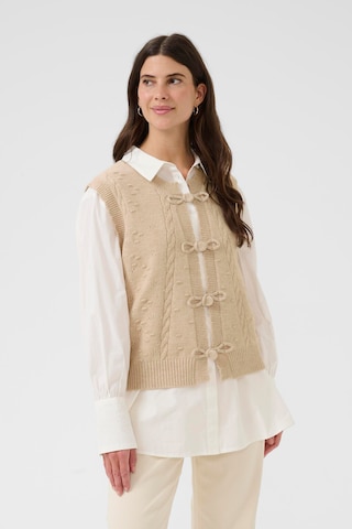 Cardigan Cream en beige : devant