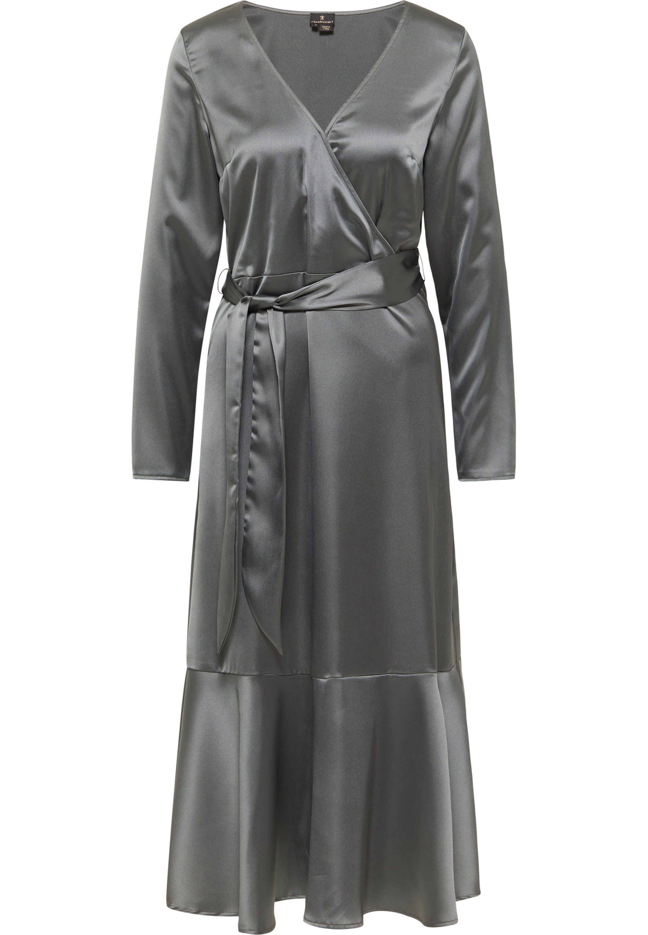 DreiMaster Klassik Платье-рубашка в Серый: спереди