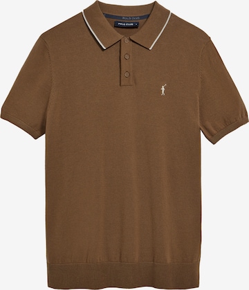 Polo Club Shirt in Braun: Vorderseite
