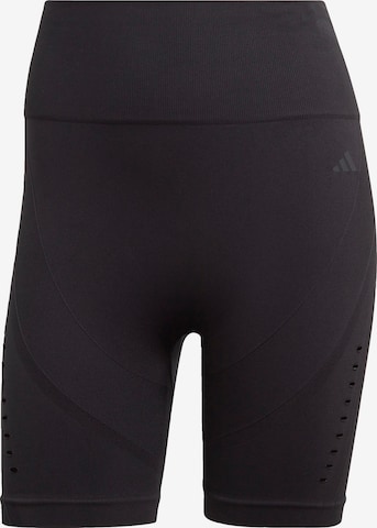 ADIDAS PERFORMANCE - Skinny Calças de desporto 'Studio Aero Bike' em preto: frente