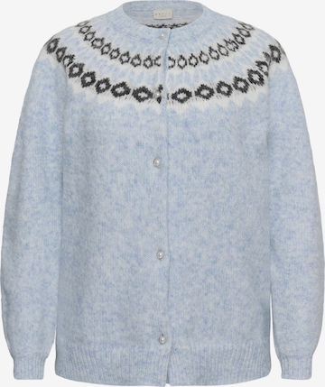 KAFFE CURVE Knit Cardigan in Blue: front