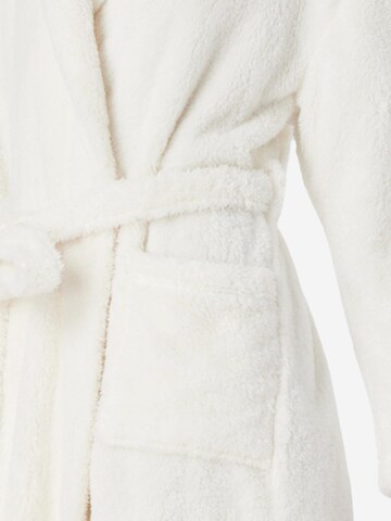 SCHIESSER Long Bathrobe 'Teddy Fleece' in Beige