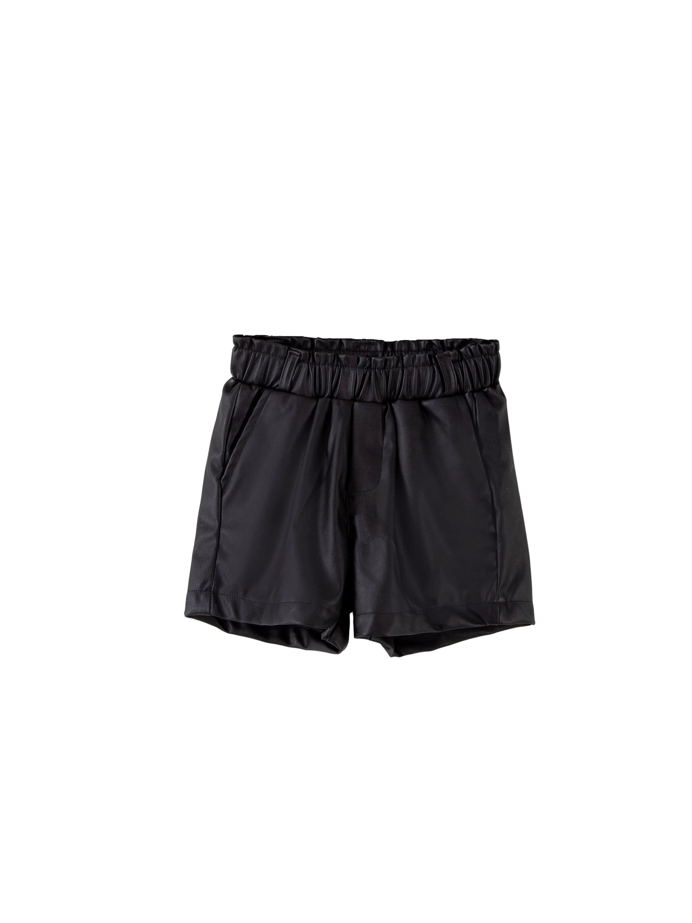 Solang Regular Shorts Kunstleder bequem und stylisch in Schwarz: Vorderseite