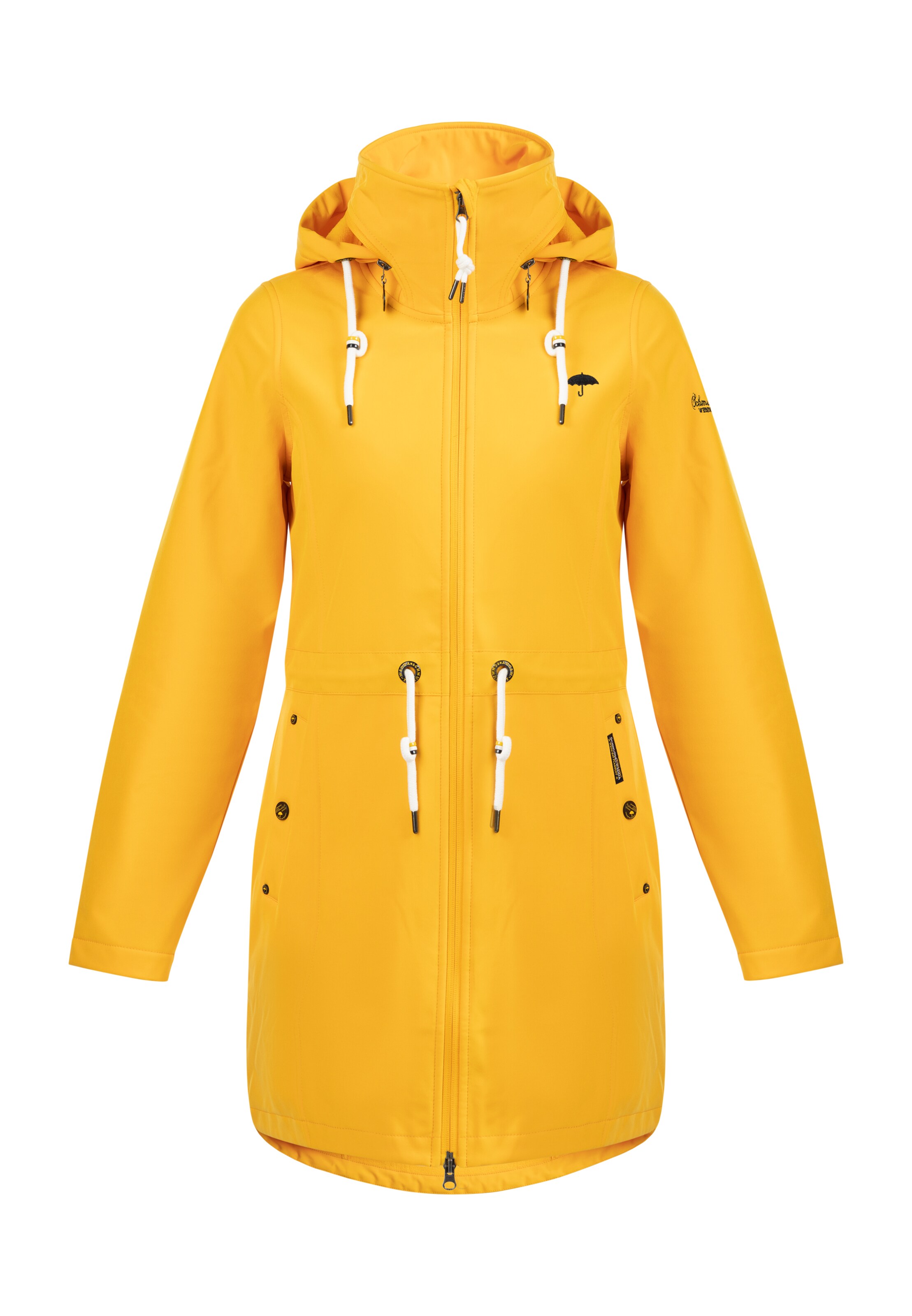 Schmuddelwedda Funktionsmantel 'Ashdown' in Gelb: Vorderseite