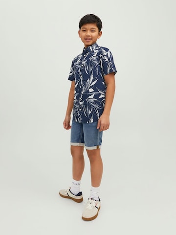 Jack & Jones Junior Regular fit Button Up Shirt 'CRAYON' in Blue