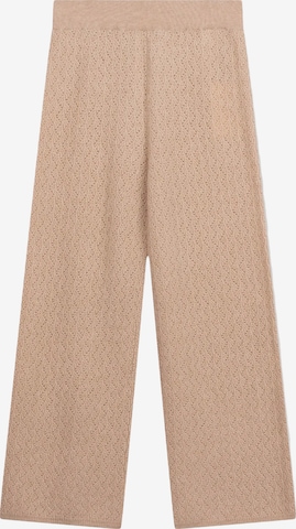 Regular Pantalon 'Women's Wide-Leg Ajour Knit Cashmere Pants' GOBI Cashmere en beige : devant
