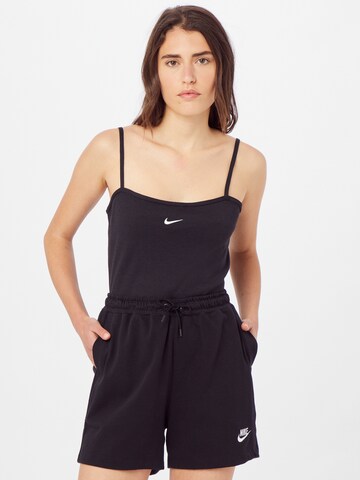 Nike Sportswear Top | črna barva: sprednja stran