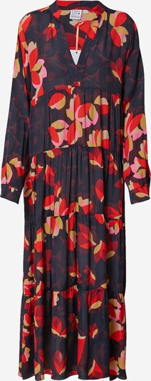 Abito Emily Van Den Bergh di colore blu notte / giallo scuro / rosa / rosso, Visualizzazione prodotti